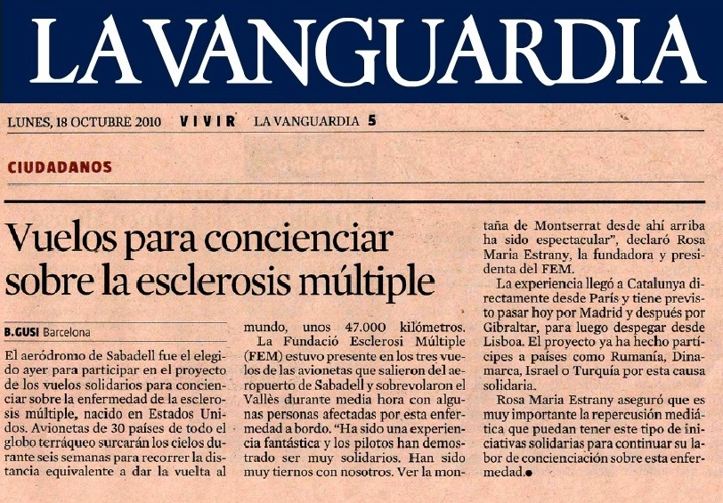 La Vanguardia - Barcelona, Spain on Fly for MS